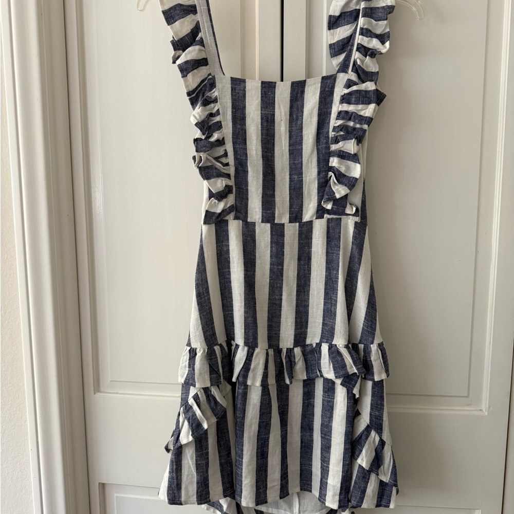 Striped Blue and White Mini Dress